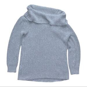 Michael Kors Sweater Silver Sparkle Turtle-Neck Top Size Small (Women's) Glitter